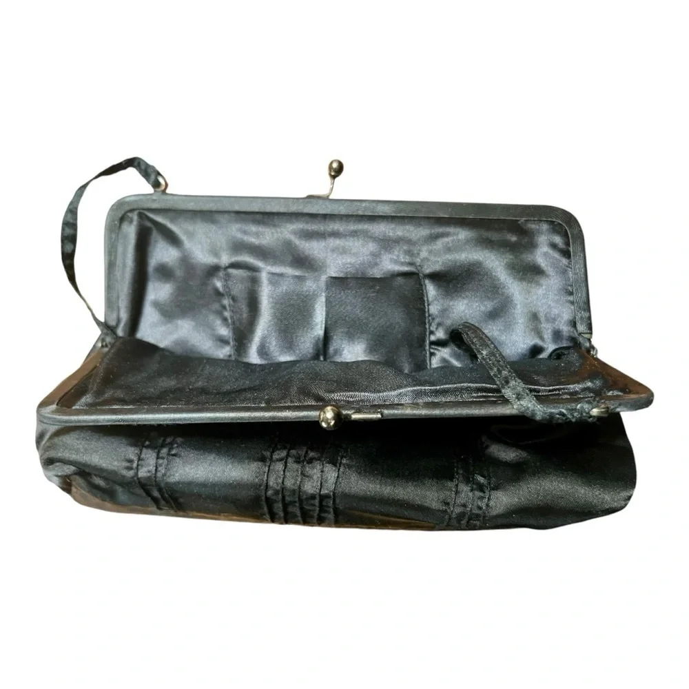 Vintage Satin Beaded Clutch/Hand Bag